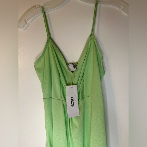 ASOS DESIGN Petite twist front cami maxi dress in green Women’s 00 Small - Picture 7 of 8